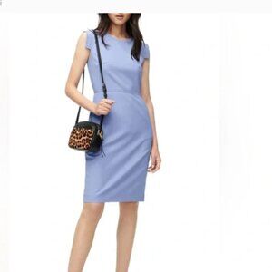 NWT J.Crew 365 Resume Sheath Periwinkle Blue Italian Stretch Wool Dress Sz 6